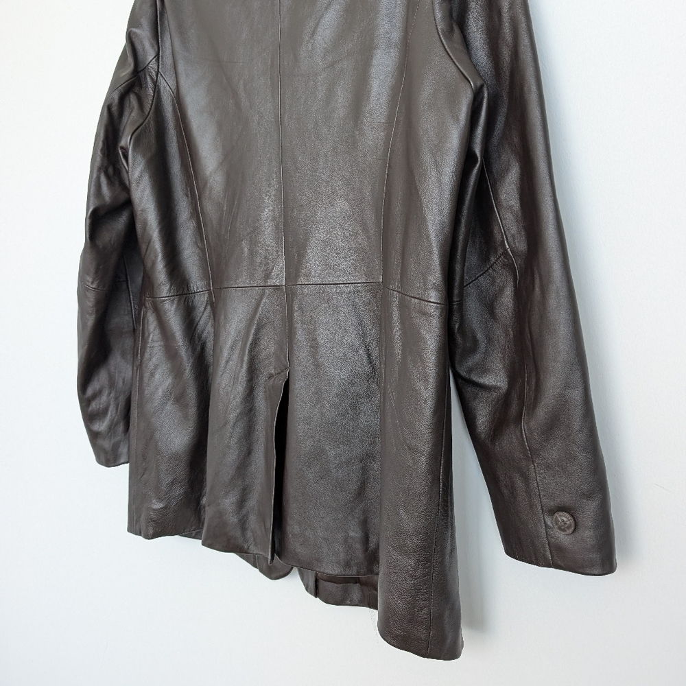 Denim&Co Brown Leather Jacket - Picture 16 of 16